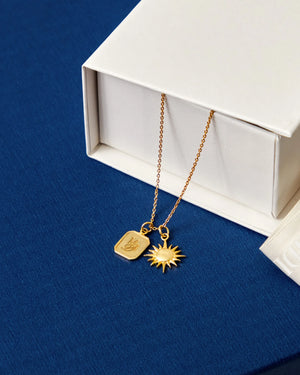 [Pre-Order] Golden Hour Necklace — MRD & Sun Pendant
