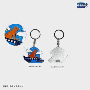 [Available to Order] A DOG AND A PLANE METAL KEYCHAIN