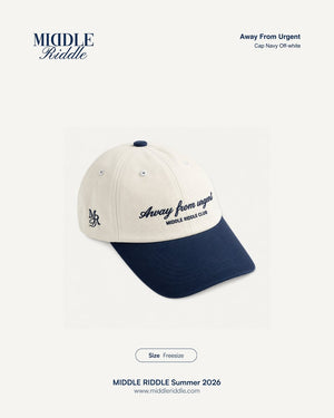 [Pre-Order] Away From Urgent Cap Navy Off-white  | Middle Riddle Club