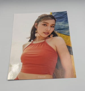 Image of "Aya" Orapan looking at the camera. This is half of the poster with the other actress Chanya.