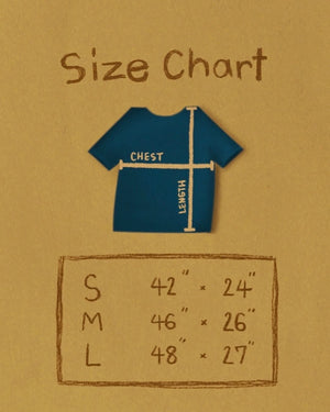 Sunny Boxy T-Shirt Size chart